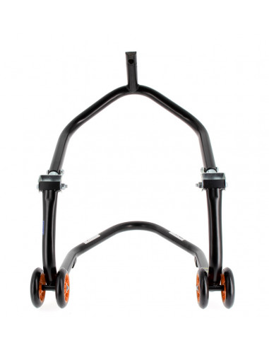 Béquille avant sous té BIHR Home Track noir mat roues orange