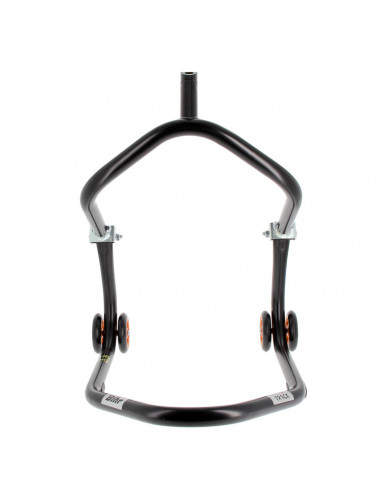 Béquille avant sous té BIHR Home Track noir mat roues orange