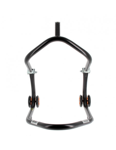 Béquille avant sous té BIHR Home Track noir mat roues orange