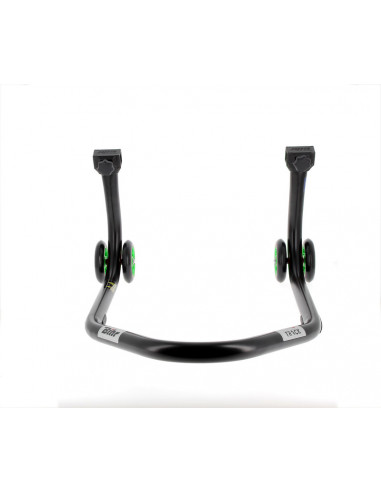 Béquille arrière BIHR Home Track supports en "V" noir mat roues vert