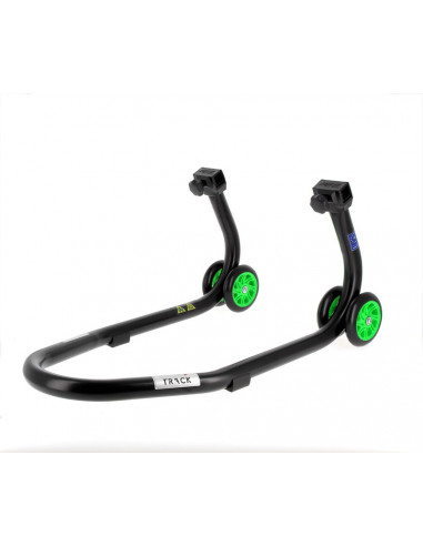 Béquille avant BIHR Home Track noir mat roues vert