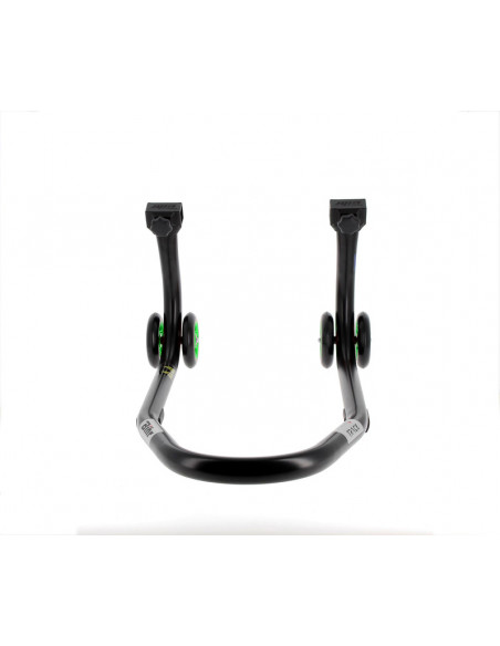 Béquille avant BIHR Home Track noir mat roues vert