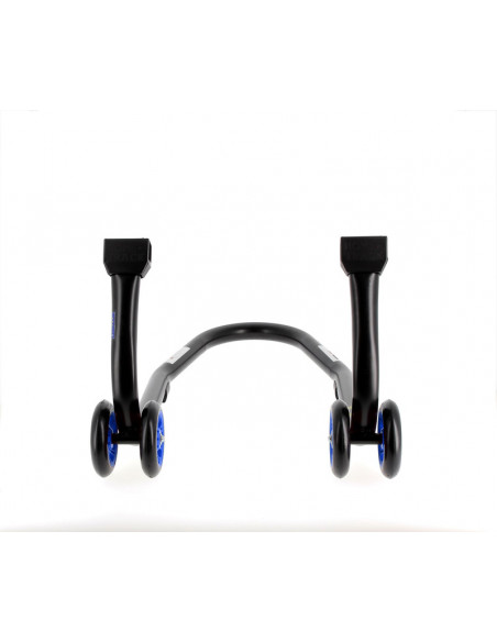 Béquille avant BIHR Home Track noir mat roues bleu