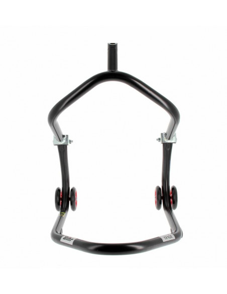 Béquille avant sous té BIHR Home Track noir mat roues rouge