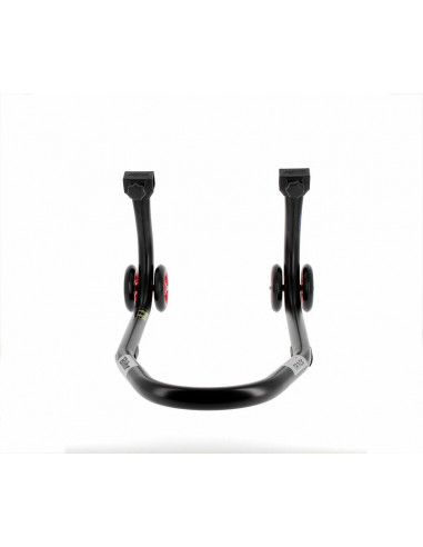 Béquille avant BIHR Home Track noir mat roues rouge