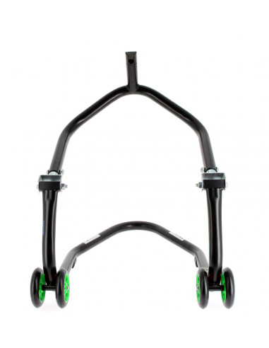 Béquille avant sous té BIHR Home Track noir mat roues vert