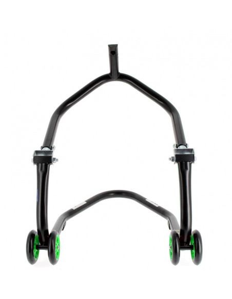 Béquille avant sous té BIHR Home Track noir mat roues vert