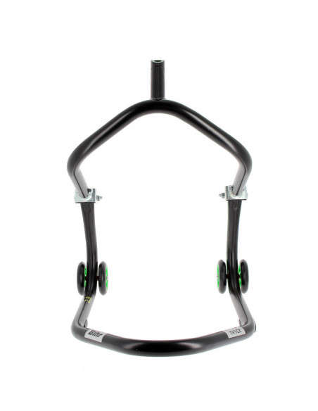 Béquille avant sous té BIHR Home Track noir mat roues vert