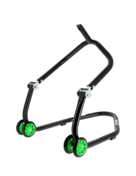 Béquille avant sous té BIHR Home Track noir mat roues vert