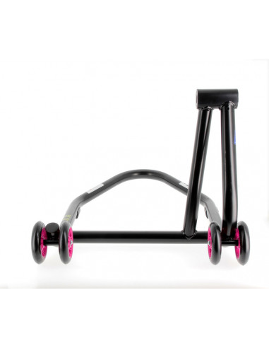 Béquille monobras gauche BIHR Home Track noir mat roues rose