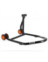 Béquille monobras droite BIHR Home Track noir mat roues orange