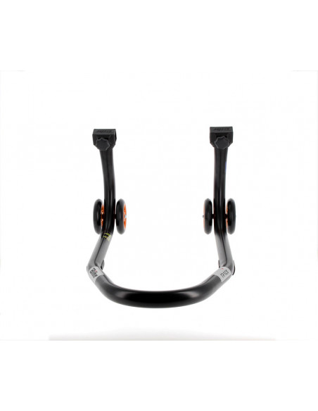 Béquille avant BIHR Home Track noir mat roues orange