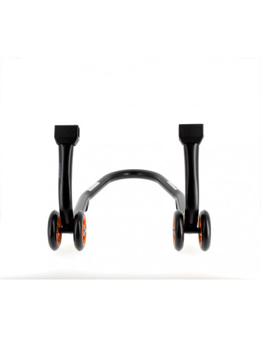 Béquille avant BIHR Home Track noir mat roues orange