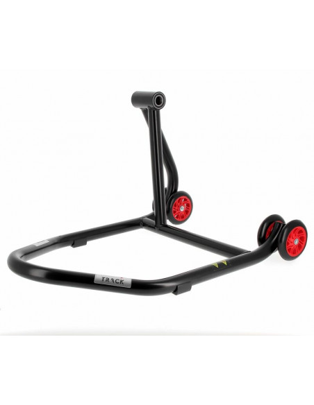 Béquille monobras gauche BIHR Home Track noir mat roues rouge