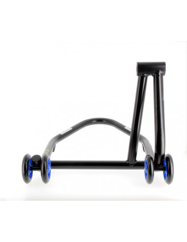 Béquille monobras gauche BIHR Home Track noir mat roues bleu