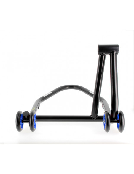 Béquille monobras gauche BIHR Home Track noir mat roues bleu