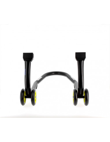 Béquille avant BIHR Home Track noir mat roues jaune