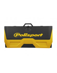 Tapis récupérateur pliable POLISPORT Bike Mat bicolore jaune/noir