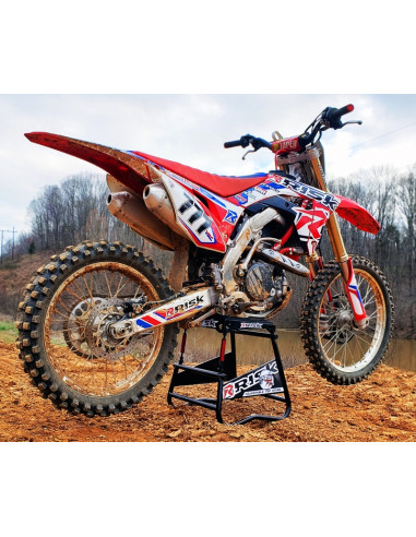 Lève moto RISK RACING A.T.S. inclinaison réglable avec plaque aimantée