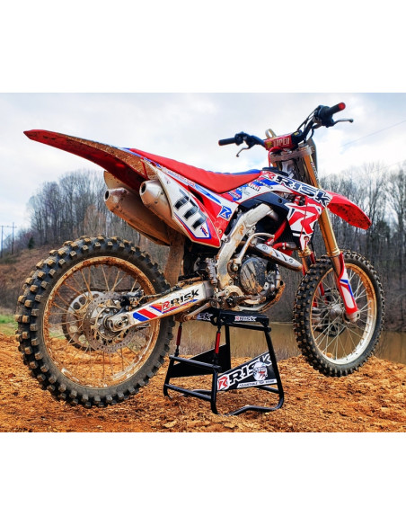 Lève moto RISK RACING A.T.S. inclinaison réglable avec plaque aimantée