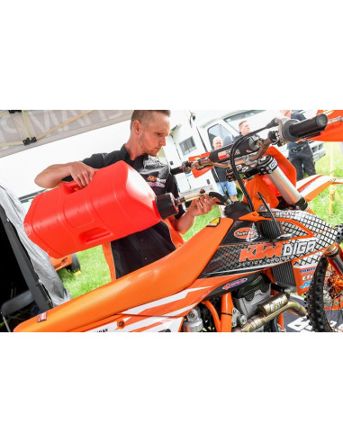 Bidon POLISPORT ProOctane 10L remplissage rapide rouge + melangeur 100ml