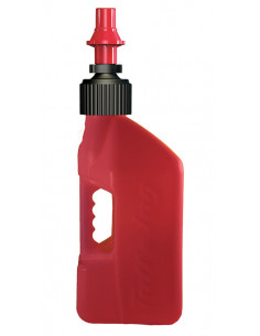 Bidon d'essence TUFF JUG 10L rouge translucide/bouchon rouge