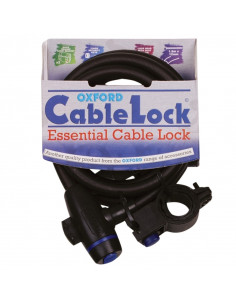 Cable antivol OXFORD Cablelock - 1,5m x 25mm fumé