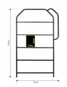 Panneautage LIGHTECH 1400 x 785 - 50 emplacements noir