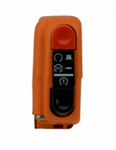 Commodo électrique droit Tommaselli orange avec interrupteur