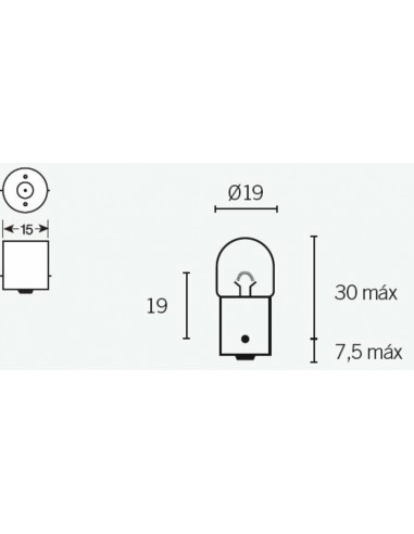 Ampoule TECNIUM R5 12V 5W - x10