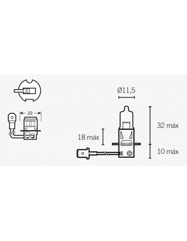 Ampoule V PARTS H3 12V 55W