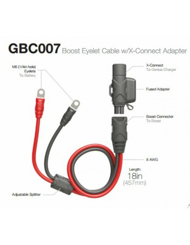 Câble d'extension 50cm NOCO Eyelet/X-Connect