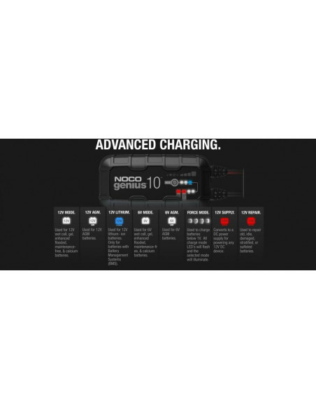 Chargeur de batterie intelligent NOCO Genius10 6/12V 10A
