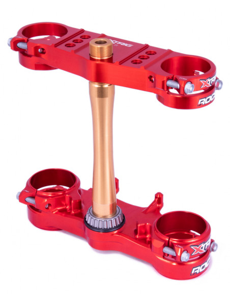 Té de fourche XTRIG Rocs Tech Offset 22 mm - rouge Honda CRF250R/450R