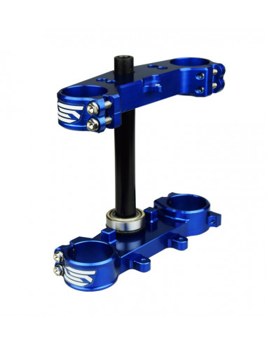 Te de fourche SCAR offset 25mm bleu Yamaha YZ65/85