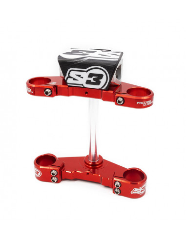 Té de fourche complet S3 Ø39mm rouge Beta Evo fourche Tech