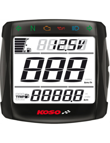 Compteur digital KOSO XR-S 01 mutlifonctions universel