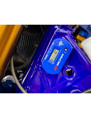 Compteur d'heures SCAR Sans-fil avec Velcro bleu