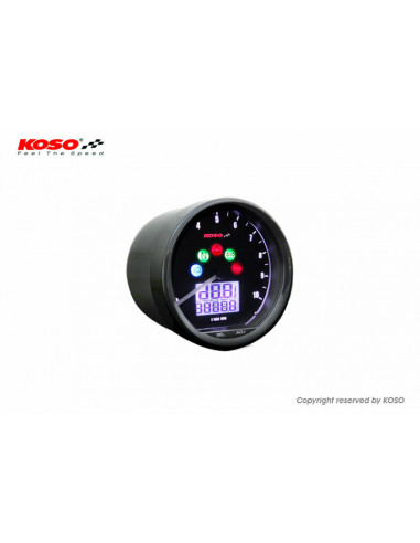 Compteur multifonctions KOSO Neo Retro 64mm TNT noir