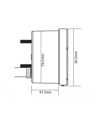 Compteur de vitesse KOSO D75 noir