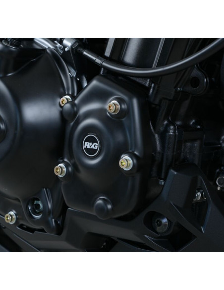 Couvre-carter droit (démarreur) R&G RACING noir Kawasaki Z900