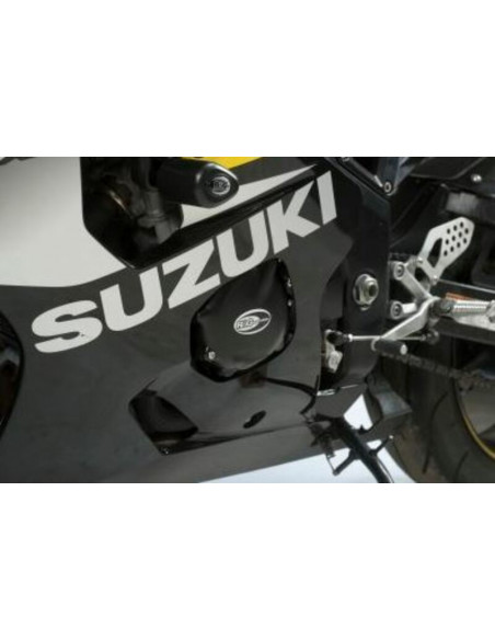 Kit couvre-carter R&G RACING noir Suzuki GSX-R600 (2 pièces)