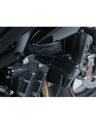Tampons de protection R&G RACING Aero noir Triumph Street Triple