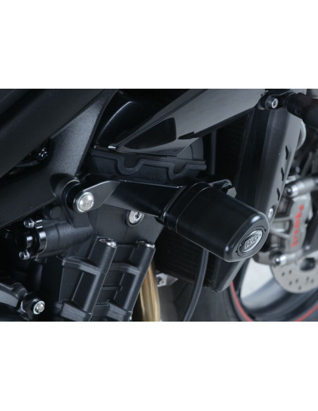 Tampons de protection R&G RACING Aero noir Triumph Street Triple