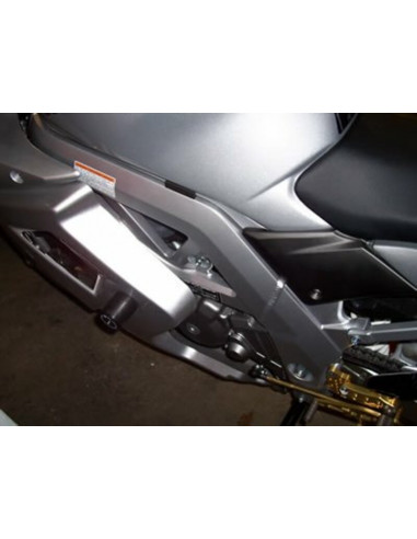 Tampons de protection R&G RACING Classic (axe de bras oscillant) noir Suzuki SV650S carénée