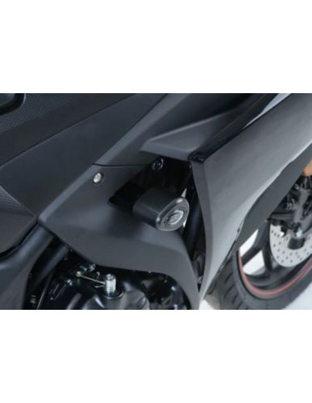 Tampons de protections R&G RACING Aero Race version noir Yamaha YZF-R3