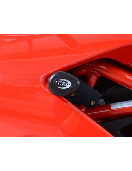 Tampons de protection R&G RACING Aero noir sans percage Ducati Supersport