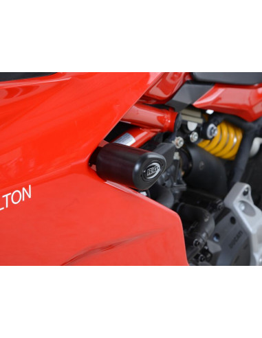 Tampons de protection R&G RACING Aero noir sans percage Ducati Supersport