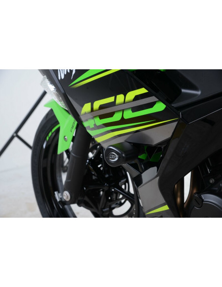 Tampons de protection R&G RACING Aero noir Kawasaki Ninja 400