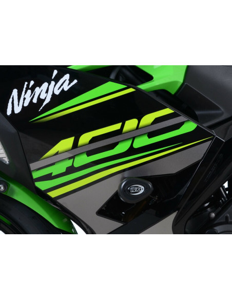 Tampons de protection R&G RACING Aero noir Kawasaki Ninja 400